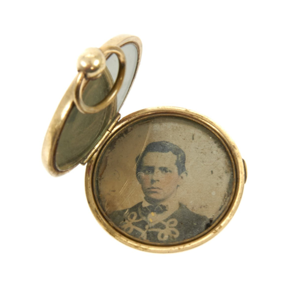 Original U.S. Civil War Zouave 76th Ohio Infantry Mourning Death Locket Original Items