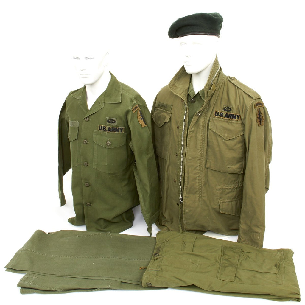 Original U.S. Vietnam War Green Beret Special Forces Task Force 957 Uniform Grouping Original Items