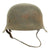 Original German WWII M42 Heer Wehrmacht Single Decal Helmet with Dome stamp - CKL 68 Original Items