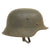 Original German WWII M42 Heer Wehrmacht Single Decal Helmet with Dome stamp - CKL 68 Original Items