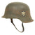Original German WWII M42 Heer Wehrmacht Single Decal Helmet with Dome stamp - CKL 68 Original Items