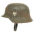 Original German WWII M42 Heer Wehrmacht Single Decal Helmet with Dome stamp - CKL 68 Original Items