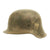 Original German WWII Subtle Snow Camouflage M42 Single Decal Heer Helmet - EF64 Original Items
