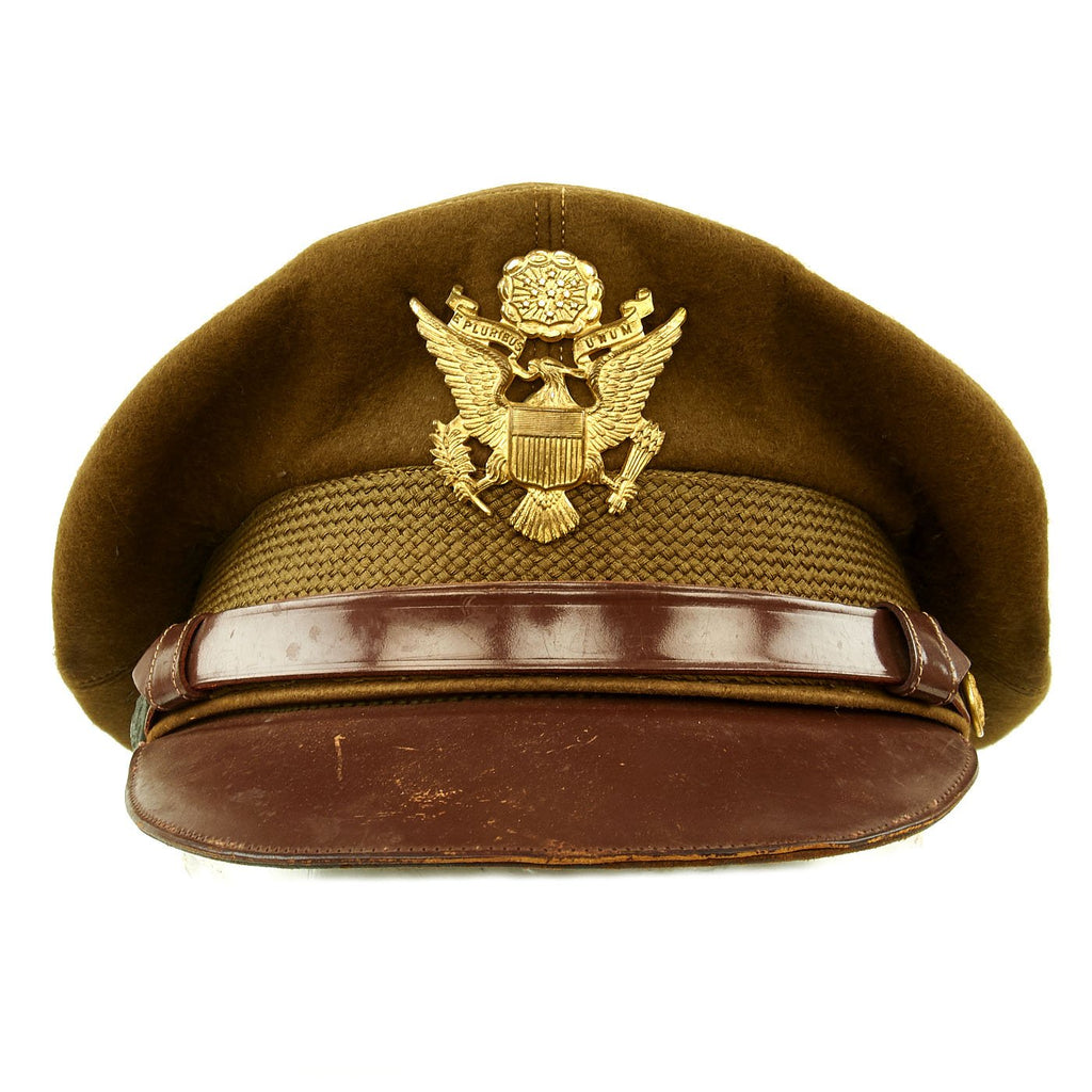 Original U.S. WWII USAAF Officer Visor Cap Named to Lieutenant Granville Hearn of Nuremberg Trials Original Items