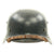 Original German WWII Luftwaffe M35 Double Decal Over Spray Camouflage Helmet - Q64 Original Items