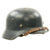 Original German WWII Luftwaffe M35 Double Decal Over Spray Camouflage Helmet - Q64 Original Items