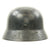 Original German WWII Luftwaffe M35 Double Decal Over Spray Camouflage Helmet - Q64 Original Items