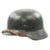 Original German WWII Luftwaffe M35 Double Decal Over Spray Camouflage Helmet - Q64 Original Items
