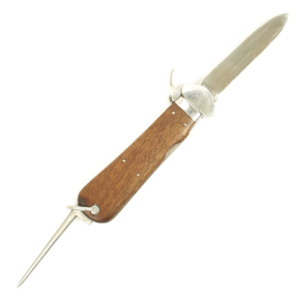 Original German WWII Luftwaffe Gravity Knife by Solinger Metallwaren-Fabrik with Intact Springs Original Items