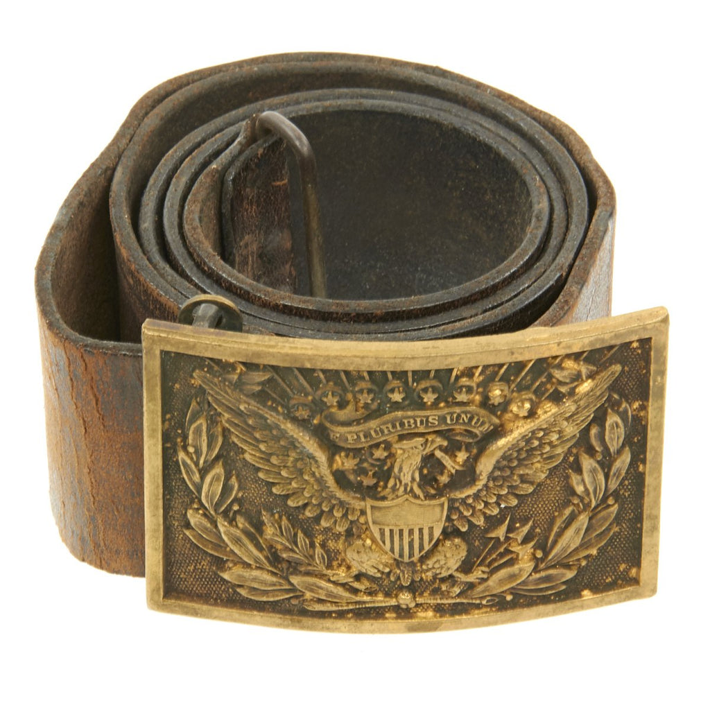 Original U.S. Spanish American War Federal Army Officer Eagle Plate Belt Original Items