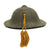Original Japanese 19th Century Lacquered Jingasa Helmet with Sasaki Clan Crest and Tassel c.1850 Original Items