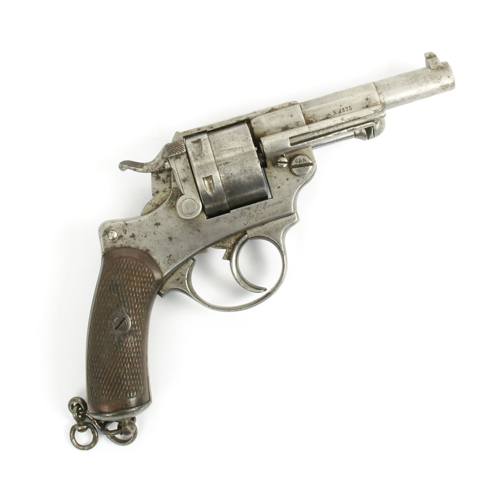 Original French Model MAS 1873 11mm Revolver Dated 1875 with Lanyard Toggle - Serial Number F41399 Original Items