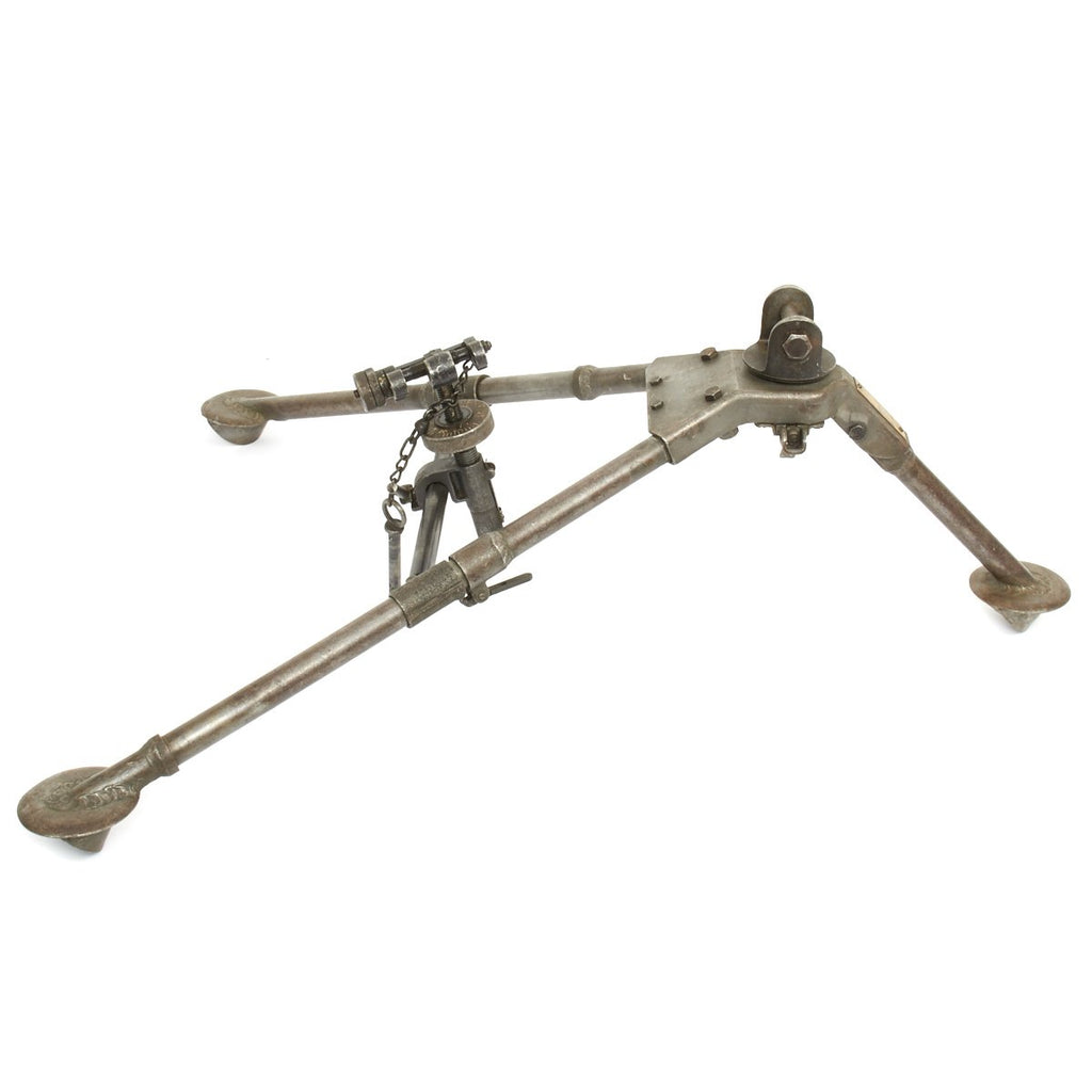 Original U.S. WWII Mount Tripod Cal .30 Dated 1942 with Pintle and T&E - Browning M1919 Original Items