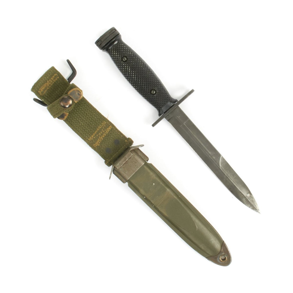 Original U.S. Korean War Era M4 Bayonet by TMN for M1 Carbine with M8A1 Scabbard Original Items