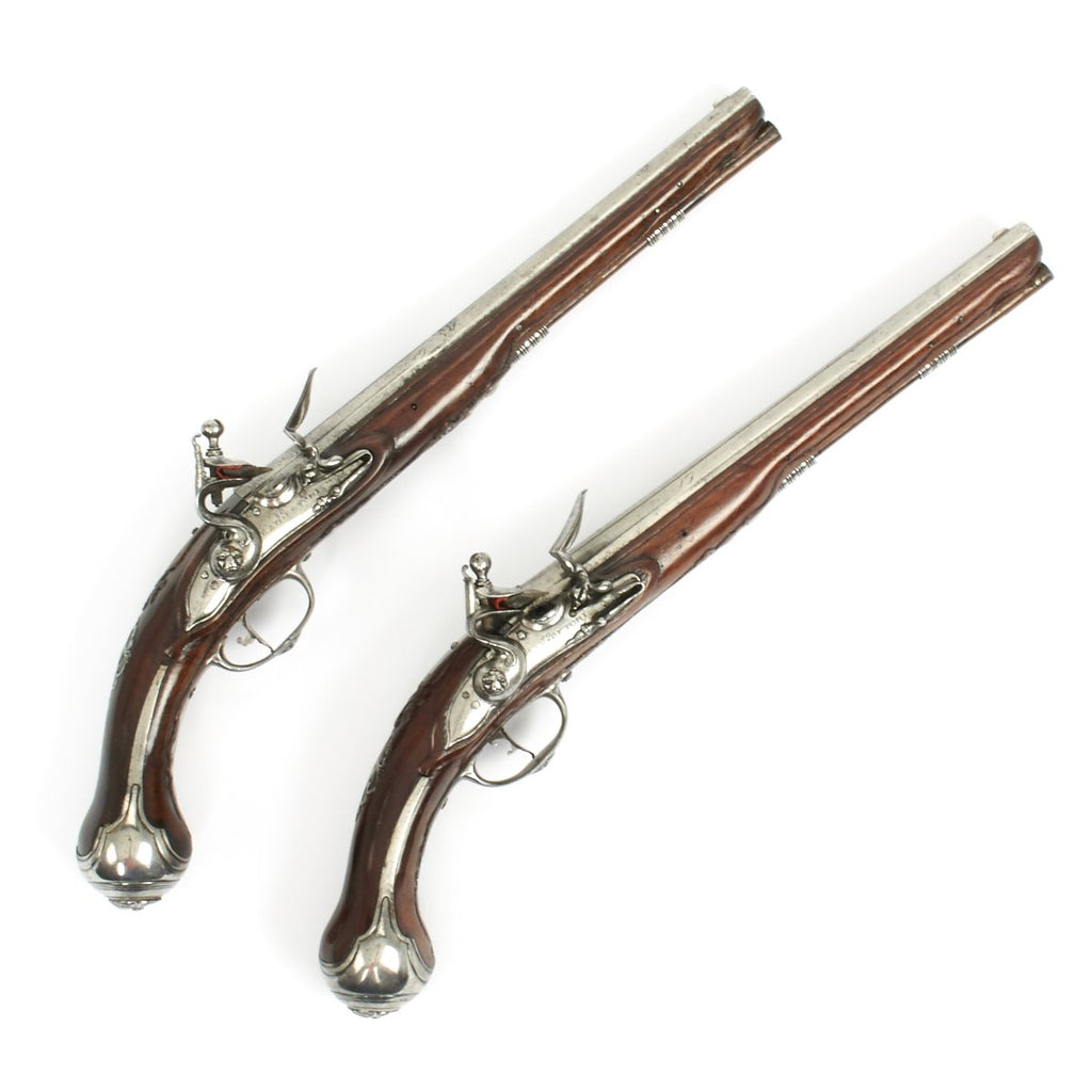 Original 17th Century Pair of Italian Flintlock Pistols made in Brescia circa 1695 - Maker Marked Original Items