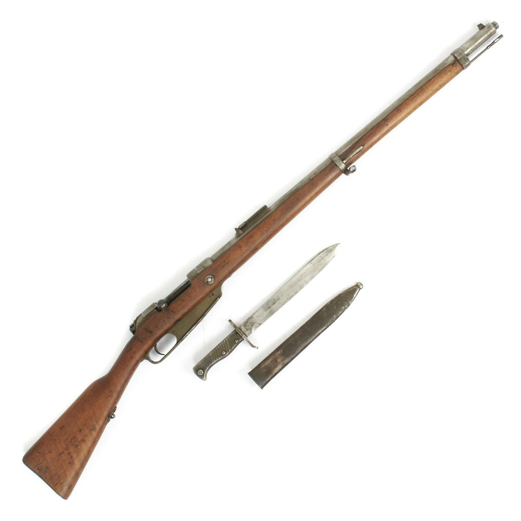 Original German Pre-WWI Gewehr 88/05 S Commission Rifle by Ludwig Loewe with Ersatz Bayonet - Dated 1890 Original Items