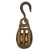 Original Naval Block & Tackle Pulley with Brass Wheels & Iron Hook Supposedly from CSS ALABAMA - Circa 1860 Original Items
