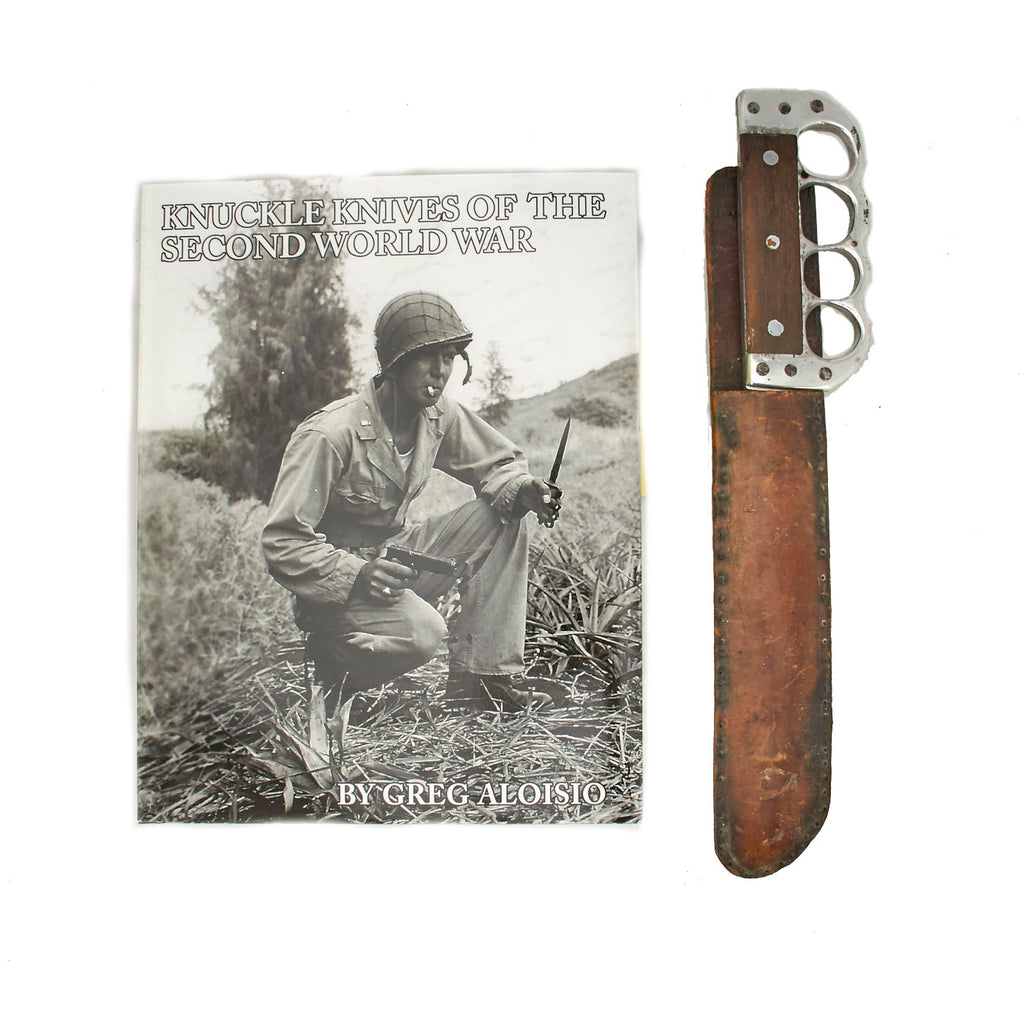 Original U.S. WWII Custom Knuckle Duster Fighting Knife-Published in Reference Book Signed By Author - Page 277 Original Items