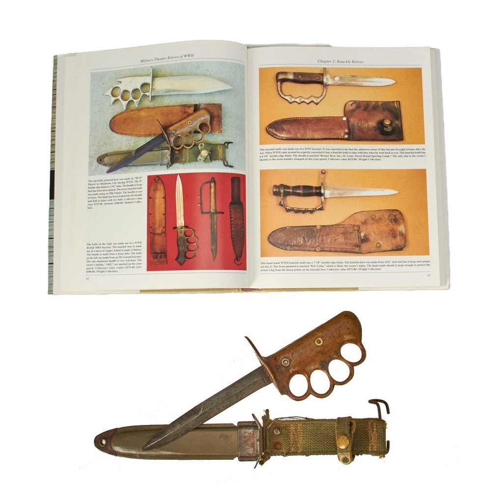 Original U.S. WWII Custom Mk3 Knuckle Duster Fighting Knife As Seen in Book Signed By Author - Page 66 Original Items