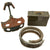 Original U.S. WWII B-24 Bombardier Chin Turret Seat With .50 Cal Ammunition Box And Flexible Feed Chute - 3 Items Original Items