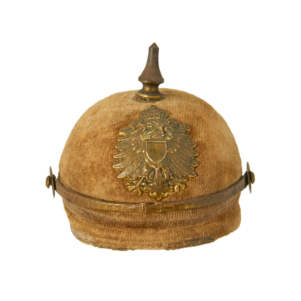 Original Imperial German WWI Miniature Prussian Infantry Officer M1897 Pickelhaube Helmet Jeweler's Keepsake Box Original Items