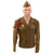Original U.S. WWII D-Day 507th Parachute Infantry Regiment PIR Named Ike Jacket with Garrison Cap, Awards and Research - D-Day Veteran Original Items