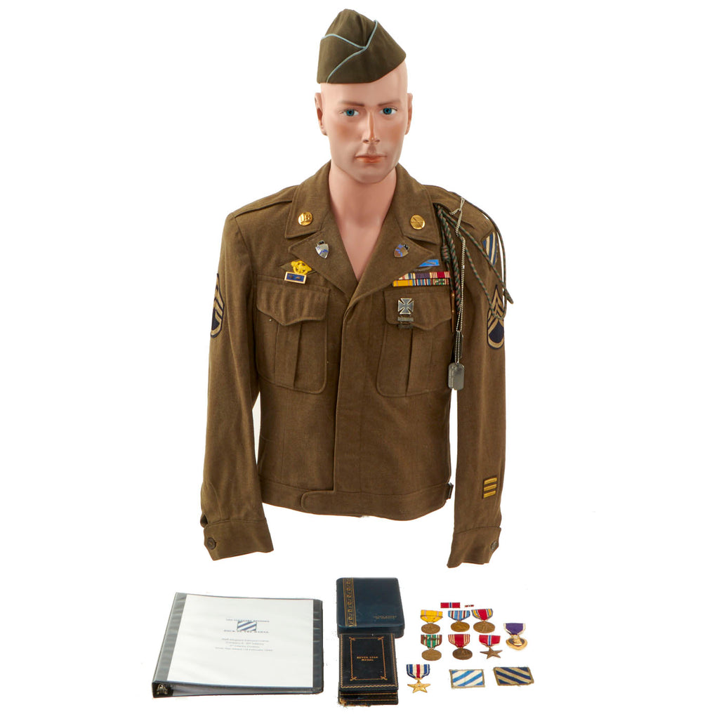 Original U.S. WWII 3rd Infantry Division, Silver Star Medal Grouping With Research Original Items