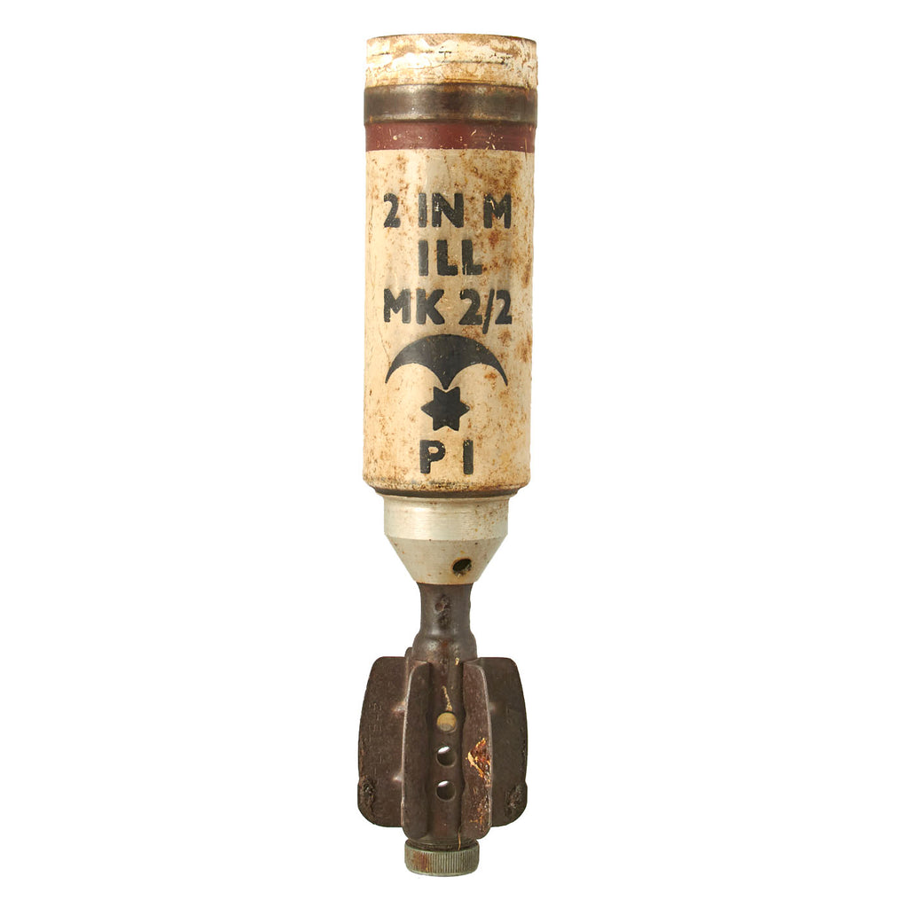 Original Rare British Ordnance SBML Two-Inch Mortar Illumination Round - INERT - Dated 1966 Original Items