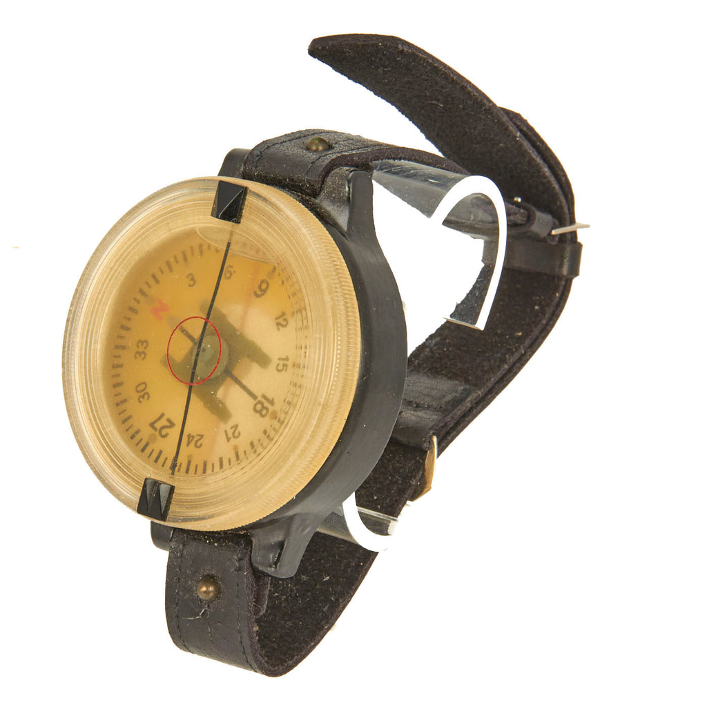 Original WWII German Luftwaffe Aviator AK 39 Wrist Compass with Box - Dated June 2, 1942 - Armbandkompass Original Items