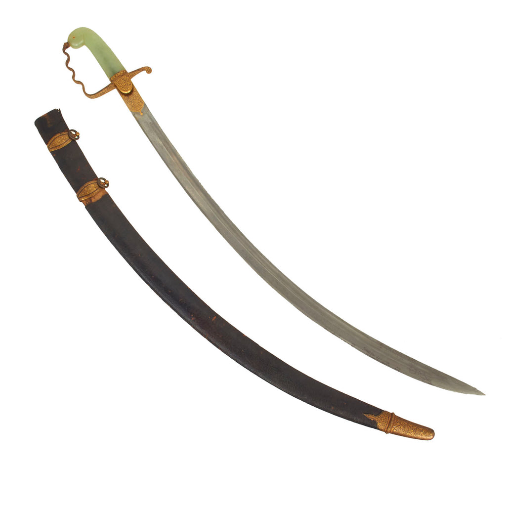 Original Magnificent Jade Hilted & Gold Inlaid British EIC Officer’s Sword Believed to have Been Present at the Battle of Seringapatam in 1798 Original Items