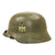 Original German WWII Army Heer M40 Named Single Decal Helmet - ET64 Original Items