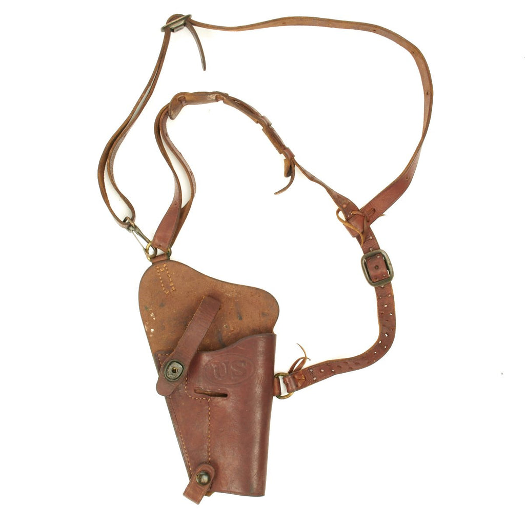 Original U.S. WWII USMC M7 Colt 1911 .45 Shoulder Holster Rig by BOYT - 1945 Dated Original Items