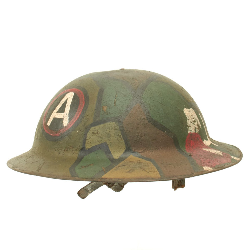 Original U.S. WWI M1917 Refurbished Doughboy Helmet of the 50th Aero Squadron Original Items