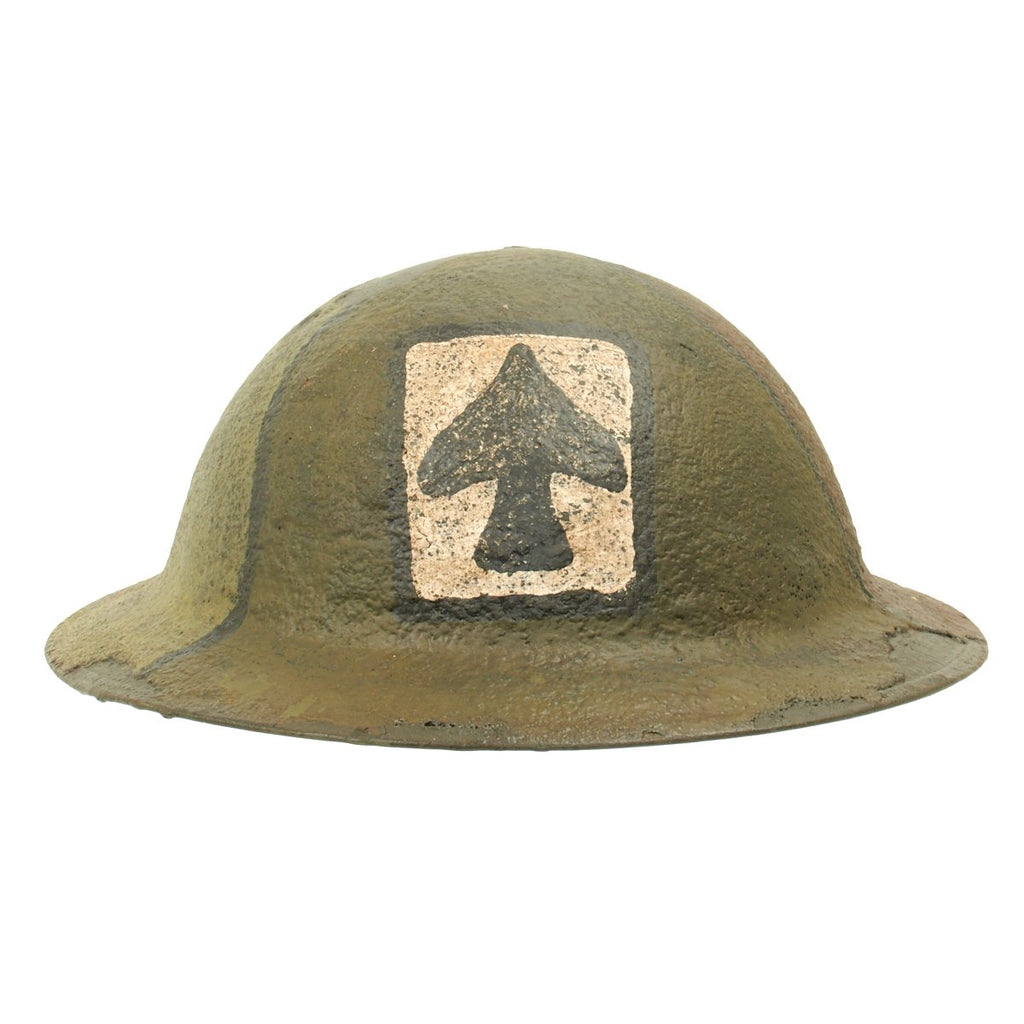 Original U.S. WWI M1917 Refurbished Doughboy Helmet of the 304th Patton Tank Brigade Original Items