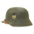 Original German WWII M17 Transitional Army Single Decal Helmet - Size 66 Original Items