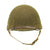 Original U.S. WWII 1943 M1 McCord Fixed Bale Front Seam Helmet with Net - Firestone Tire & Rubber Co Liner Original Items