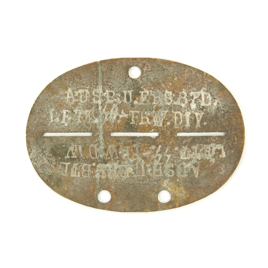 Original German WWII SS Identity Dog Tag Disc - 15th Waffen Grenadier Division of the SS (1st Latvian) Original Items