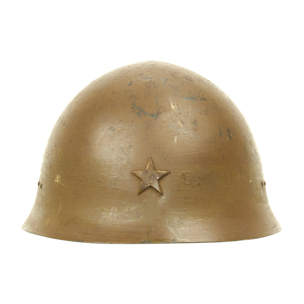 Original Japanese WWII Dated Tetsubo Army Combat Helmet with Complete Liner and Chinstrap Original Items