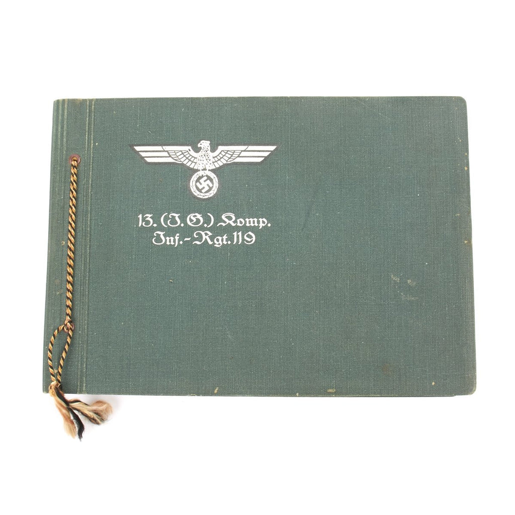 Original German WWII Heer Army 119 Infantry Regiment Marked Photo Album - 25 pages Original Items