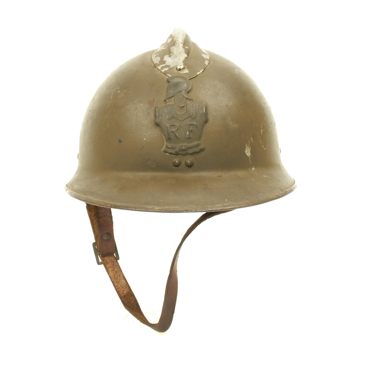 ide sofa stadig Original WWII French M1926 Adrian Engineer Helmet - Olive Green –  International Military Antiques