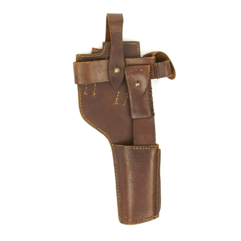 Original German WWI Mauser C96 Pistol Leather Harness Holster - Dated 1918 Original Items