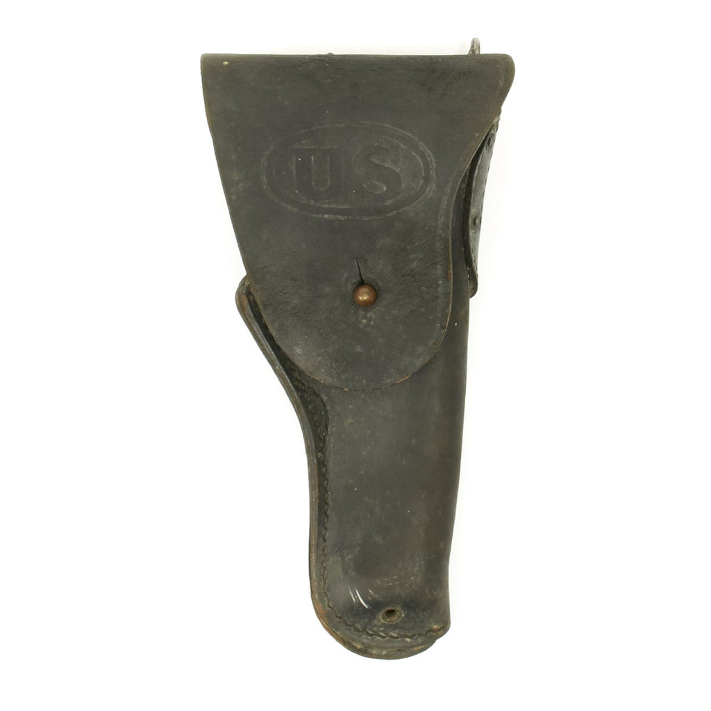 Original U.S. WWII M1916 .45 Colt 1911 Black Leather Holster by Warren Leather Goods Co. Original Items