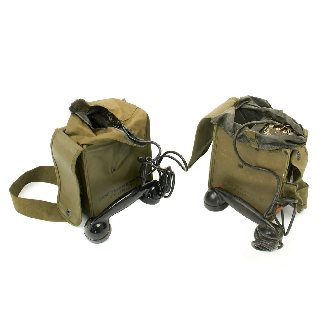 Original U.S. Korean War Era Army Field Telephone: Original Model EE-8 (Set of 2) Original Items