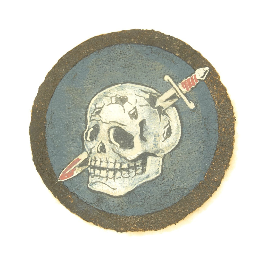 Original U.S. WWII 363rd Fighter Squadron Insignia from Leather Flight Jacket - Hand Painted Original Items