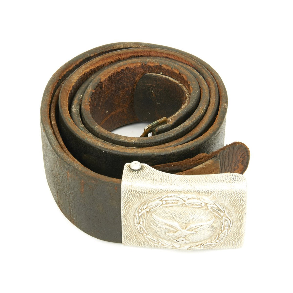 Original German WWII Luftwaffe Belt with Aluminum Buckle - Dated 1938 Original Items