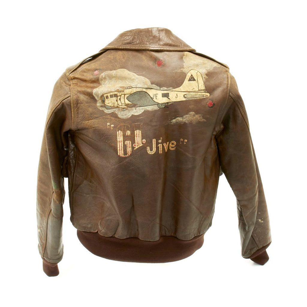 Original U.S. WWII D-Day GI JIVE Named A-2 Flight Jacket Original Items