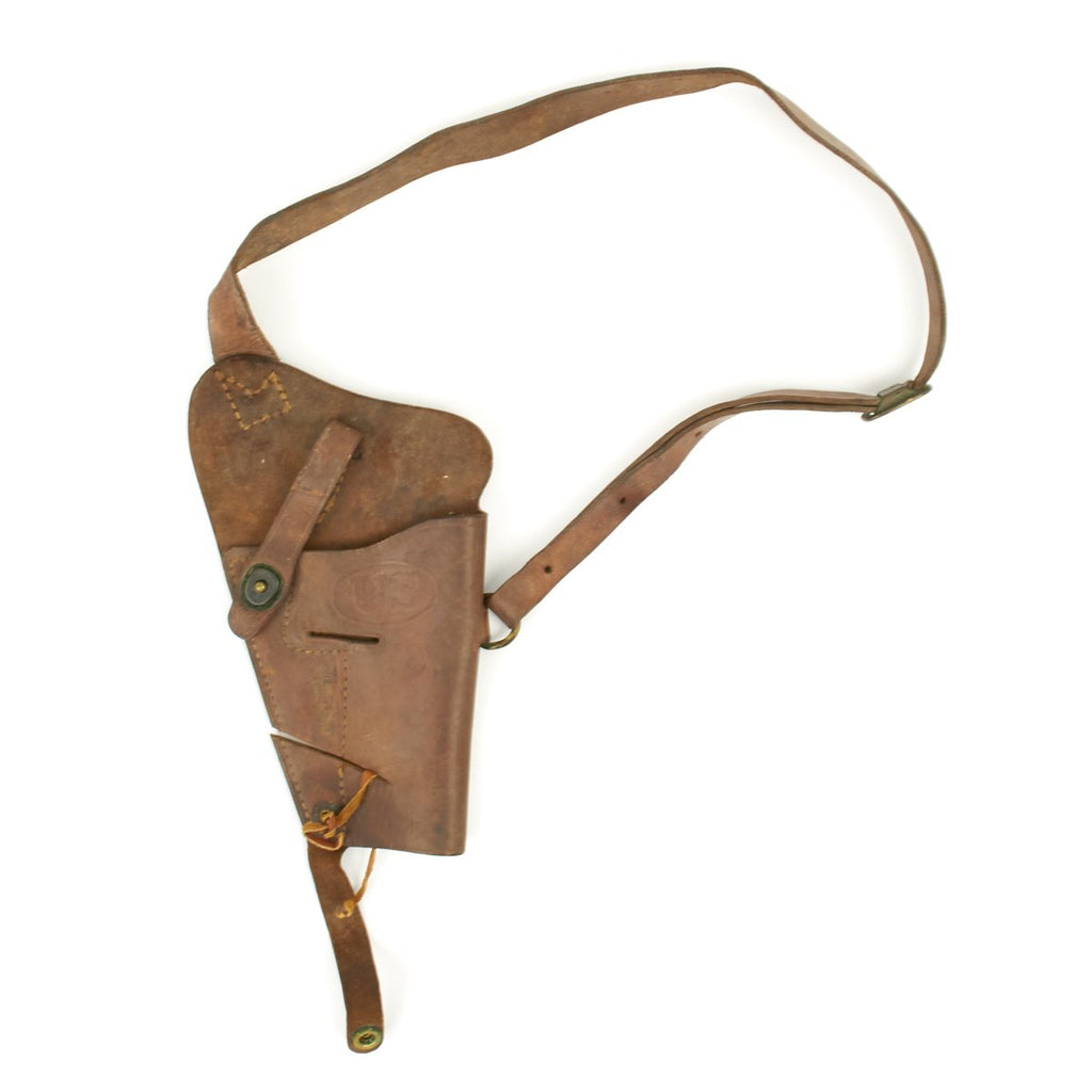 Original U.S. WWII Named M3 Colt 1911 .45 Modified Tanker Shoulder Holster by Enger Kress Original Items