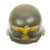 Original German WWII Army Heer M40 Named Single Decal Trench Art Helmet  - ET66 Original Items