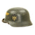 Original German WWII Army Heer M40 Named Single Decal Trench Art Helmet  - ET66 Original Items