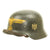 Original German WWII Army Heer M40 Named Single Decal Trench Art Helmet  - ET66 Original Items